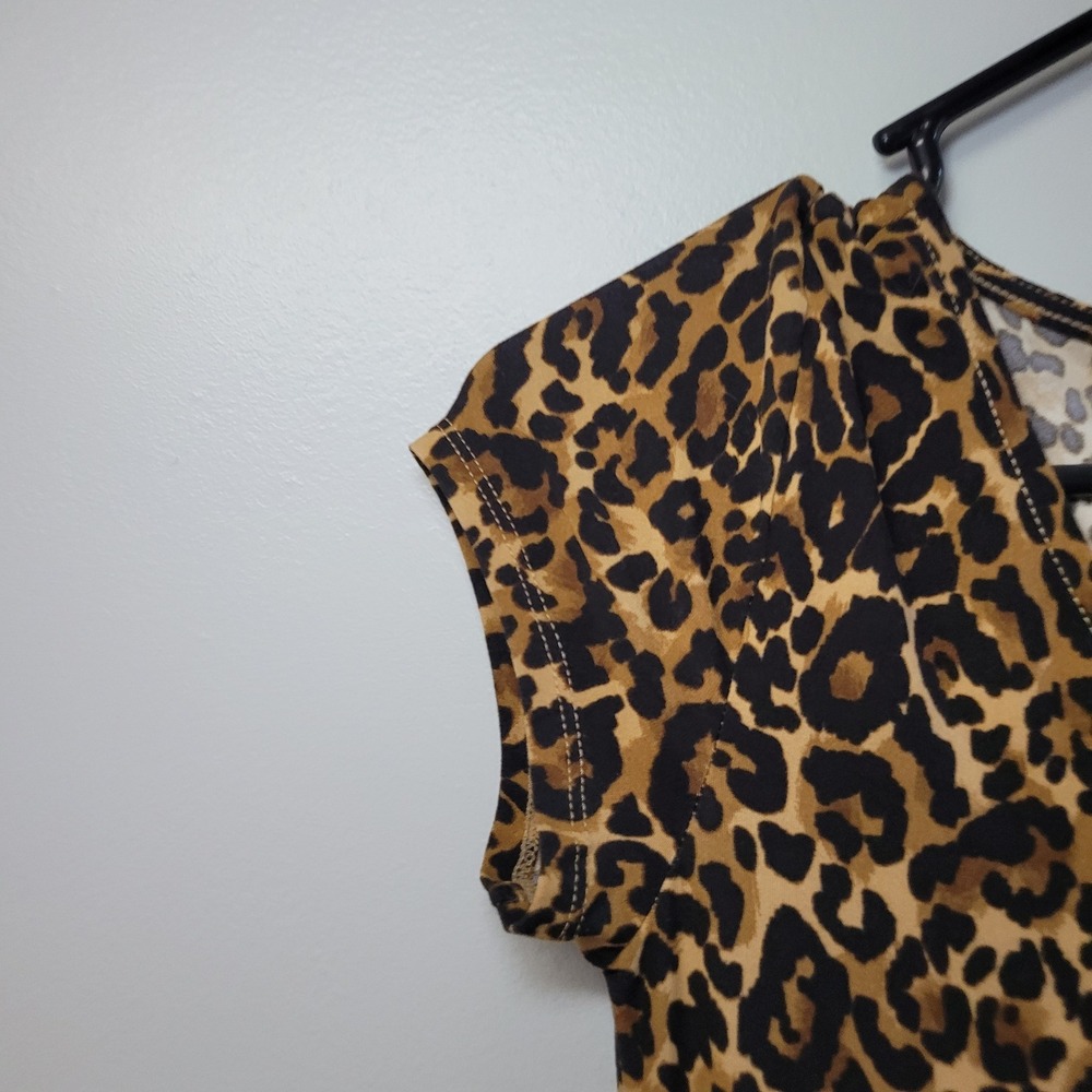 NWT No Boundaries Leopard Print Bodycon Maxi Dress Trendy Stretch Small 4-6 - Picture 2 of 7